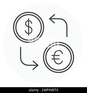 Currency Exchange Vector Illustration Icon Design Stock Vector