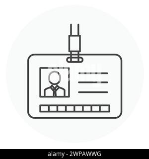 Security Pass Entry ID Card Vector Illustration Icon Design Stock Vector