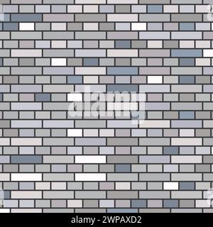 Grey brick wall background. Vector illustration Stock Vector