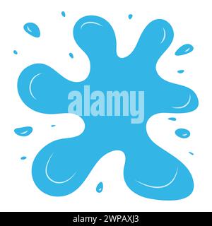 Blue splash on a white background. Vector illustration Stock Vector