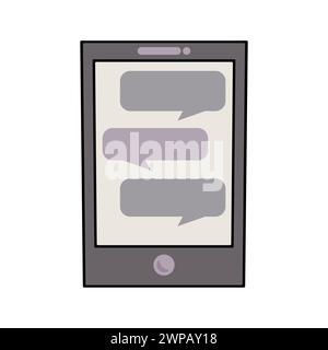 Mobile Phone with chatting. Vector illustration Stock Vector