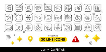 Cash, Air conditioning and Lawyer line icons pack. For web app. 3d design elements. Vector Stock Vector