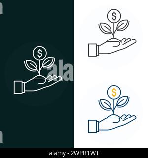 Growth Vector Illustration Icon Design Stock Vector