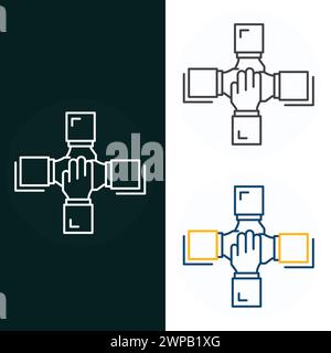 Teamwork Vector Illustration Icon Design Stock Vector
