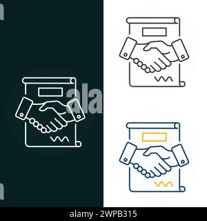 Business Contract Vector illustration Icon Design Stock Vector