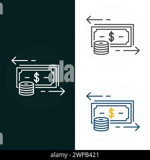 Cash Flow Vector Illustration Icon Design Stock Vector