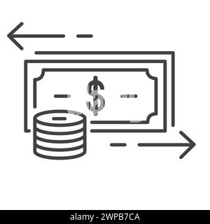 Cash Flow Vector Illustration Icon Design Stock Vector