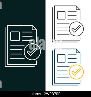 Approved Form Vector Illustration Icon Design Stock Vector