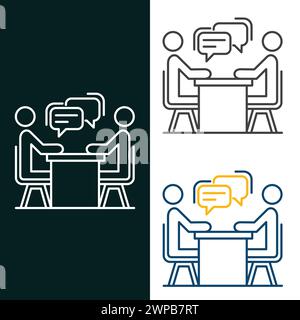 Interview Vector Illustration Icon Design Stock Vector