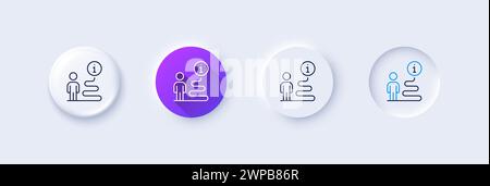 Support line icon. Help information sign. Line icons. Vector Stock Vector