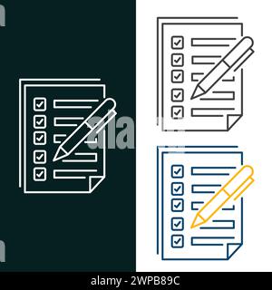 Checklist, To-Do List, Task List, Planning, Vector Icon Design Stock Vector