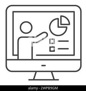 Online Presentation Vector Illustration Icon Design Stock Vector
