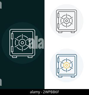 Financial Stronghold Secure Bank Vault Vector Icon Design Stock Vector