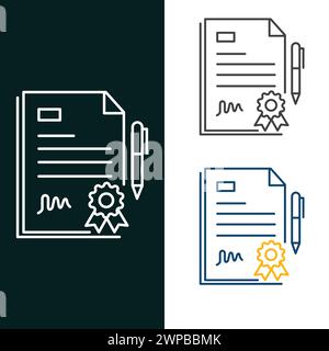 Certificate Vector Illustration Icon Design Stock Vector