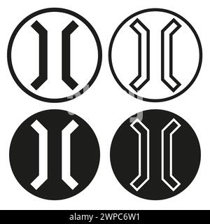Icon pause symbol. Media control button. Audio player interface. Vector illustration. EPS 10. Stock Vector
