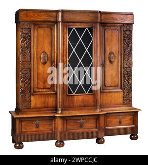 Cabinet storage wood includes clipping path. Stock Photo