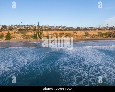Sunset in Encinitas California by Drone Stock Photo - Alamy
