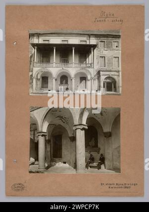 O Yka (Olica, Ukraine). Radziwi Castle - two views from the arcades;  around 1916 (negative); around 1916-1927 (print) (1915-00-00-1927-00-00); Stock Photo