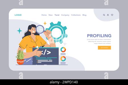 Software testing web banner or landing page. Code testing and debugging ...
