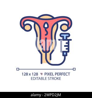 Intrauterine insemination RGB color icon Stock Vector