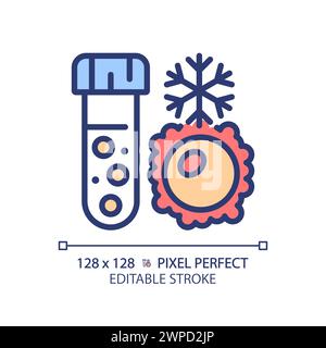 Ovum egg cryopreservation RGB color icon Stock Vector