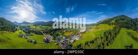 Idyllic autumn atmosphere near Riezlern in the Kleinwalsertal enclave in Vorarlberg Stock Photo