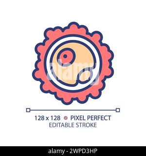 Ovum egg RGB color icon Stock Vector
