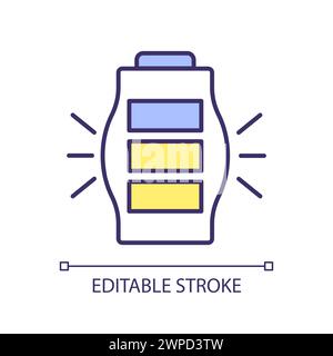 Battery capacity RGB color icon Stock Vector