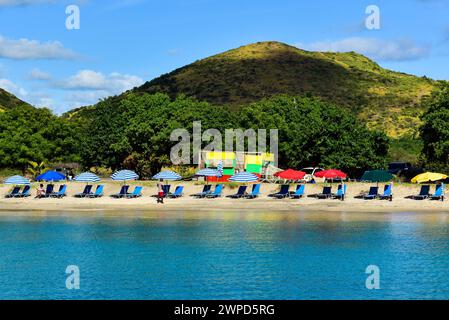 Caribbean secluded beach Stock Photo