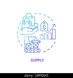 Supply blue gradient concept icon Stock Vector
