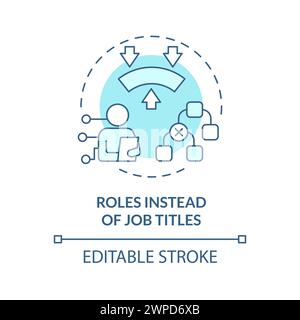 Assuming multiple roles soft blue concept icon Stock Vector