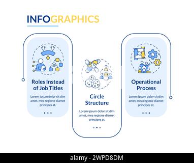 Holacracy elements rectangle infographic template Stock Vector