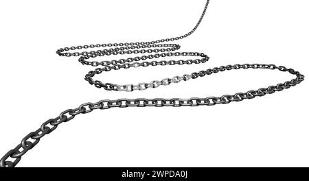 3d render Rusty Chain links isolated on white background Stock Photo ...