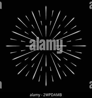 Holiday Firework on night background. Festive, anniversary and celebration Bright Salute. Vector illustration. Stock Vector