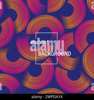 Trendy geometric background with abstract circles shapes. Futuristic dynamic pattern design. Vector illustration Stock Vector