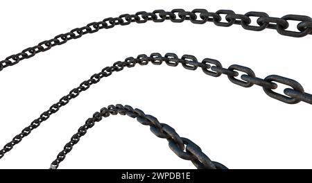chains isolated on white background 3d illustration Stock Photo