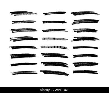 Sketch Scribble Smear. Black ink brush stroke and pencil drawing; great design for any purposes. Vector illustration. Stock Vector