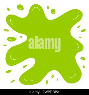 Green splash on a white background. Vector illustration Stock Vector