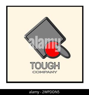 The logo depicts dynamism, a strong work ethic and resilience in facing all the pressures of problems Stock Vector