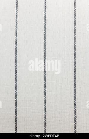 A close-up of gray and white striped fabric pattern Stock Photo