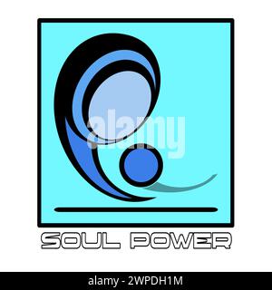 A logo that depicts the power of performance based on love, sincerity and dedication Stock Vector