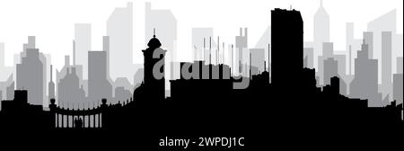 Cityscape skyline panorama of GUAYAQUIL, ECUADOR Stock Vector