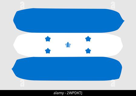 Honduras flag - painted design vector illustration. Vector brush style Stock Vector