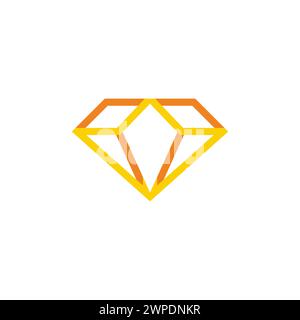 ribbon 3d flat golden diamond icon vector Stock Vector