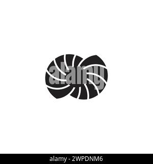 swirl simple geometric turbine motion rotation logo vector Stock Vector