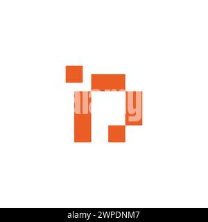 letter p open box carton logo vector Stock Vector