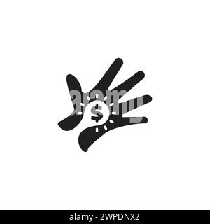 hand money dollar business idea bulb symbol vector Stock Vector