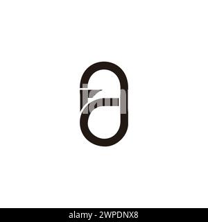 letter a arrow loop simple geometric logo vector Stock Vector