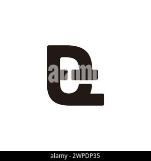letter et linked overlap simple logo vector Stock Vector