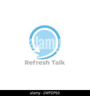 refresh talk bubble podcast symbol logo vector Stock Vector